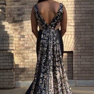 Black and Gold Formal Dress